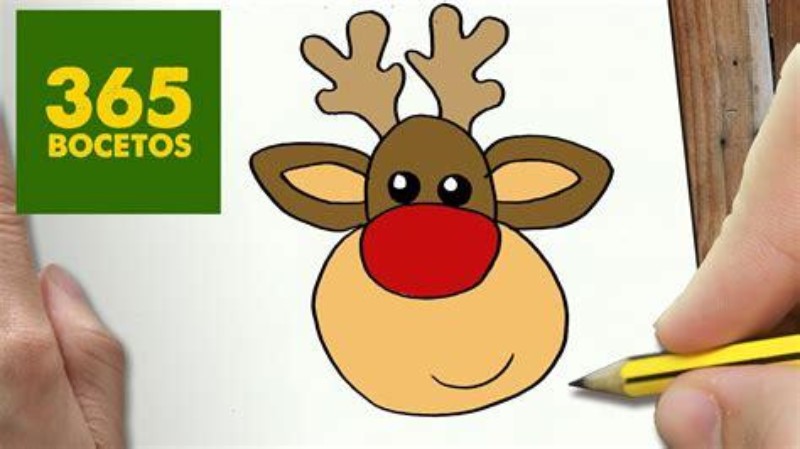 How to draw a reindeer footprint step by step