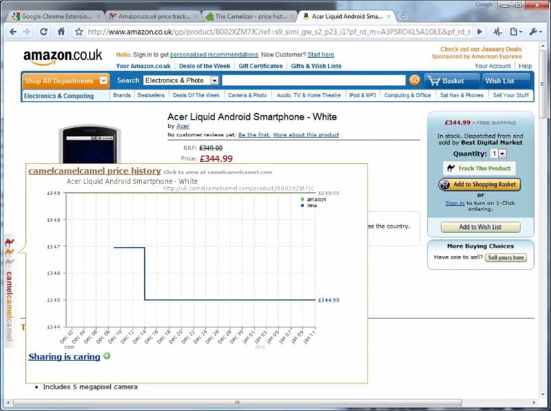 How to use Price Tracker to see Amazon price history
