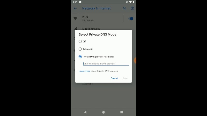 DNS configuration on Android with AdGuard