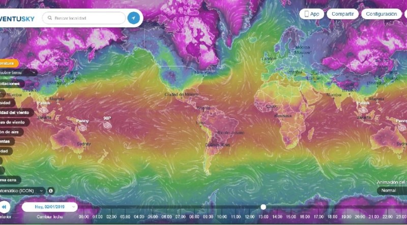 Cartes météo en temps réel