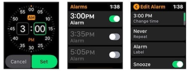 Memecahkan masalah umum pengaturan alarm di Apple Watch