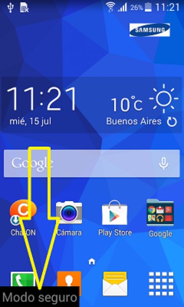   Solution to disable safe mode on Samsung Galaxy 